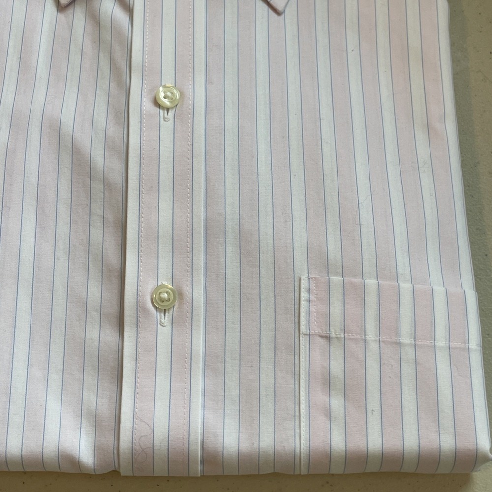 NWT Brooks Brothers 1818 Button Down Shirt Mens 16 34/35 100% Cotton Pink Stripe - Picture 6 of 11